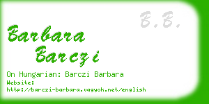 barbara barczi business card